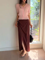 Linen Knot Maxi Skirt