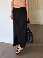 Linen Knot Maxi Skirt