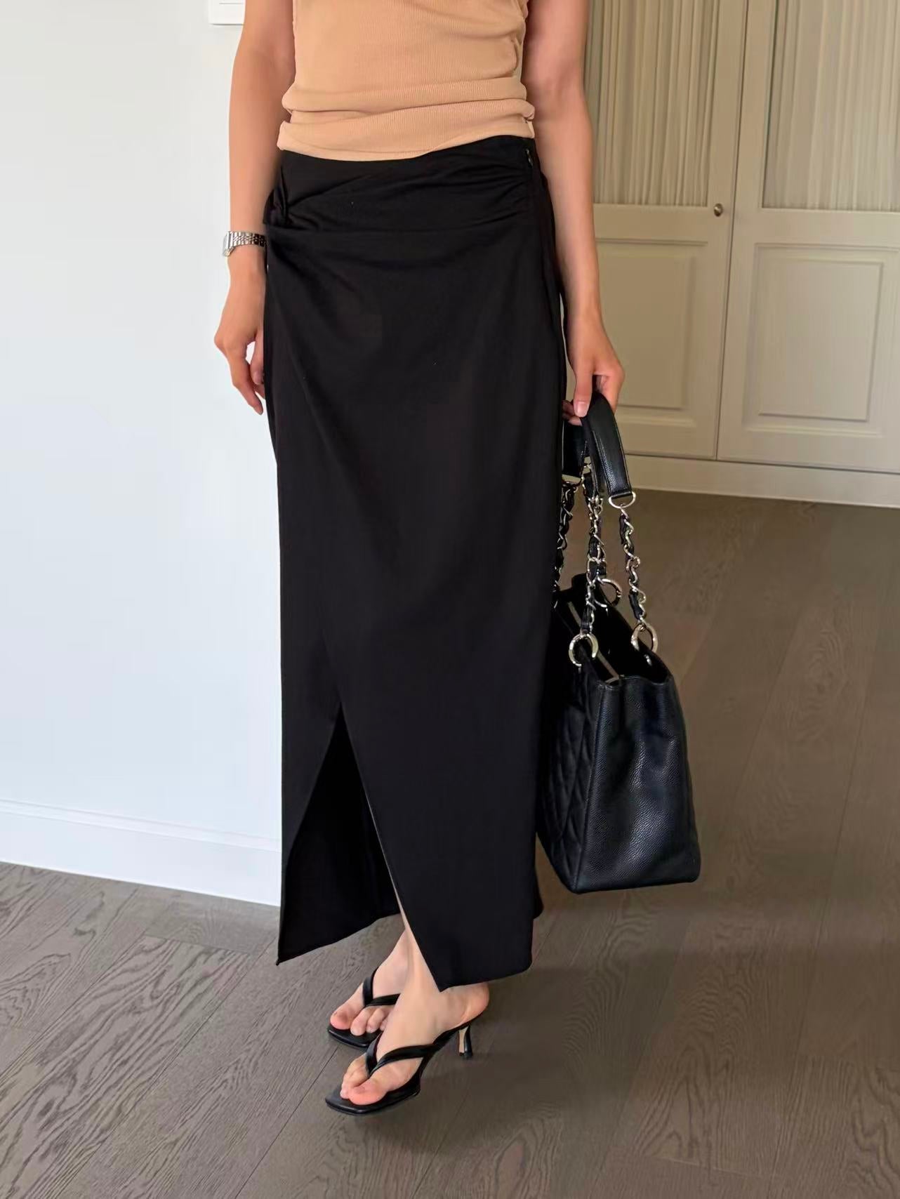 Linen Knot Maxi Skirt
