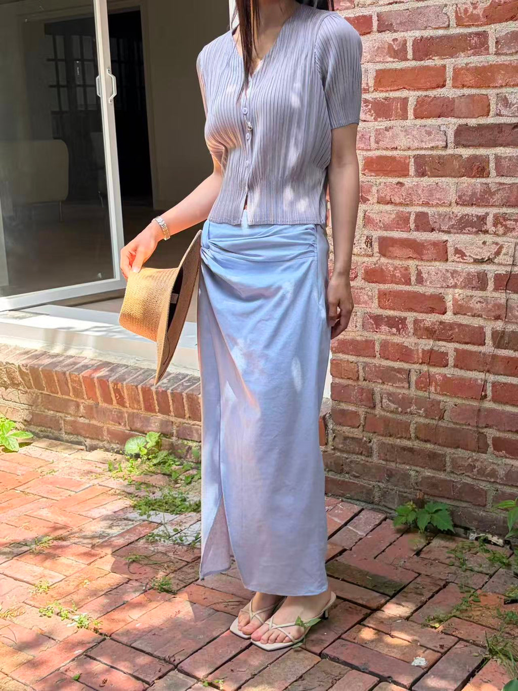 Linen Knot Maxi Skirt