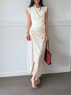 Linen Knot Maxi Skirt