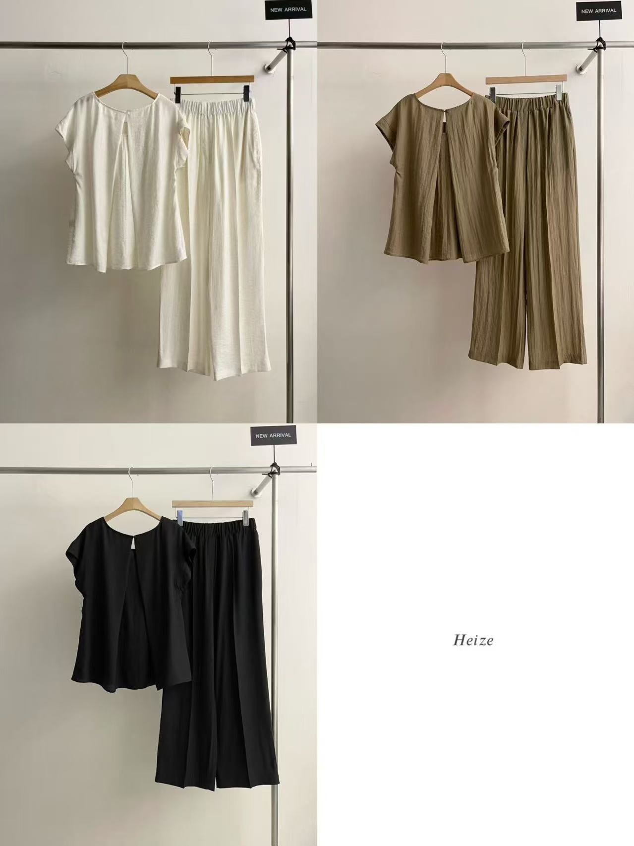 Linen Butterfly Sleeves Top