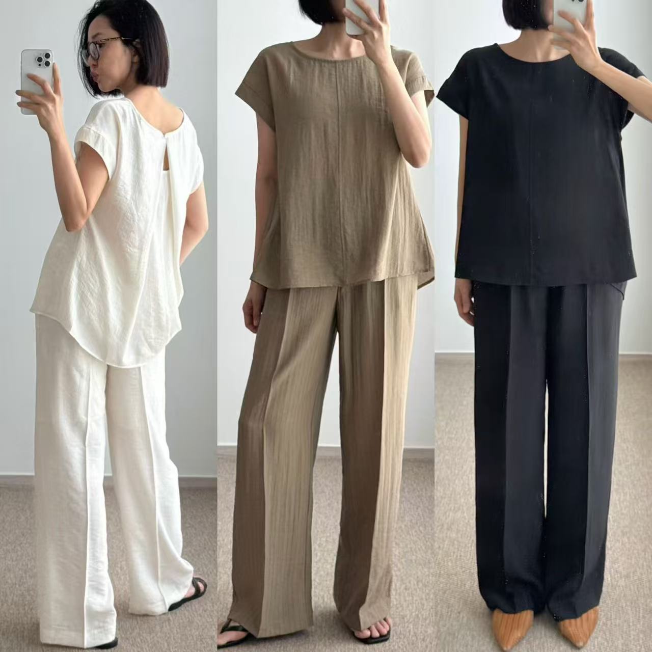 Linen Butterfly Sleeves Top