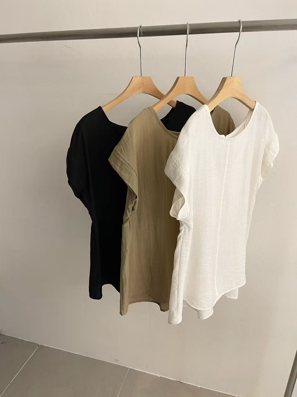 Linen Butterfly Sleeves Top