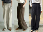 Button on side Chiffon Pants