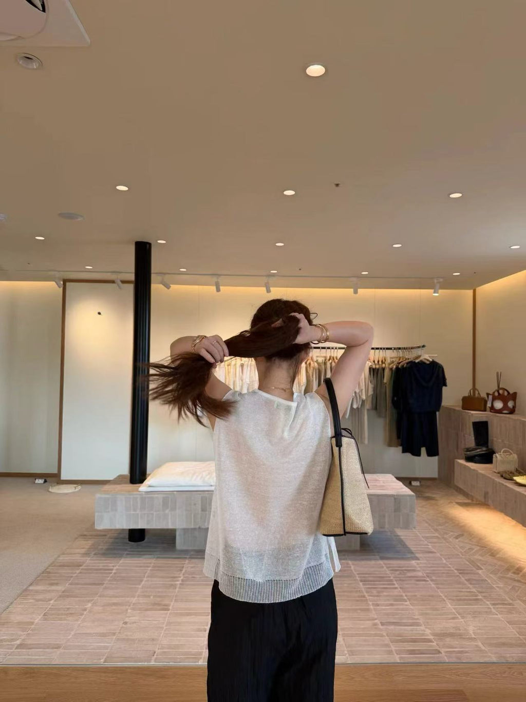 Knitted V Neck Top