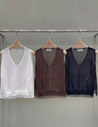 Knitted V Neck Top