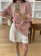 Lace Hem Mini Skirt