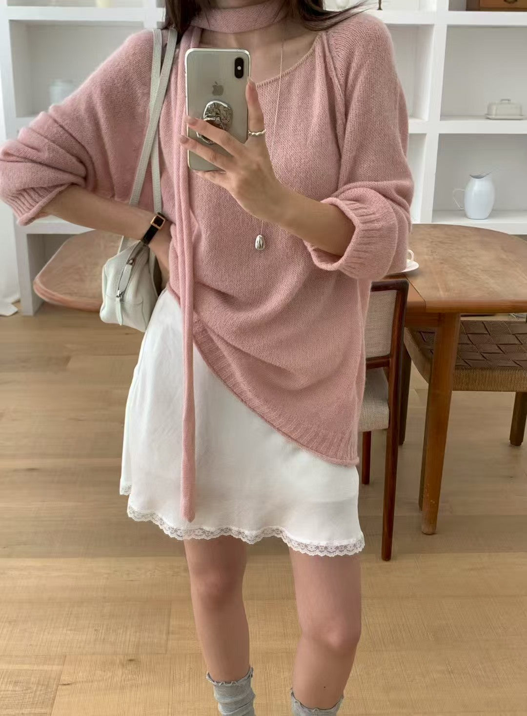 Lace Hem Mini Skirt