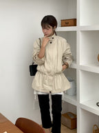 Loose Fit Drawstring Coat