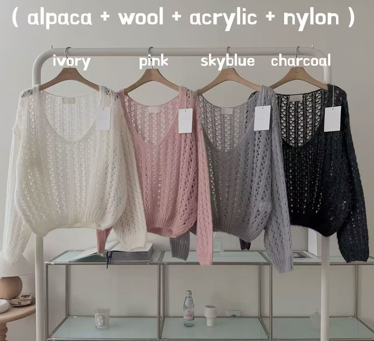 Openwork Long Sleeve Top