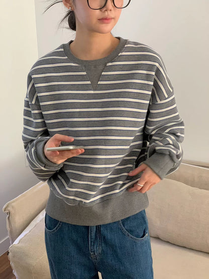 Striped Cotton Sweatshirt