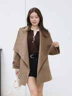 Doubled Wool Mid Length Jacket