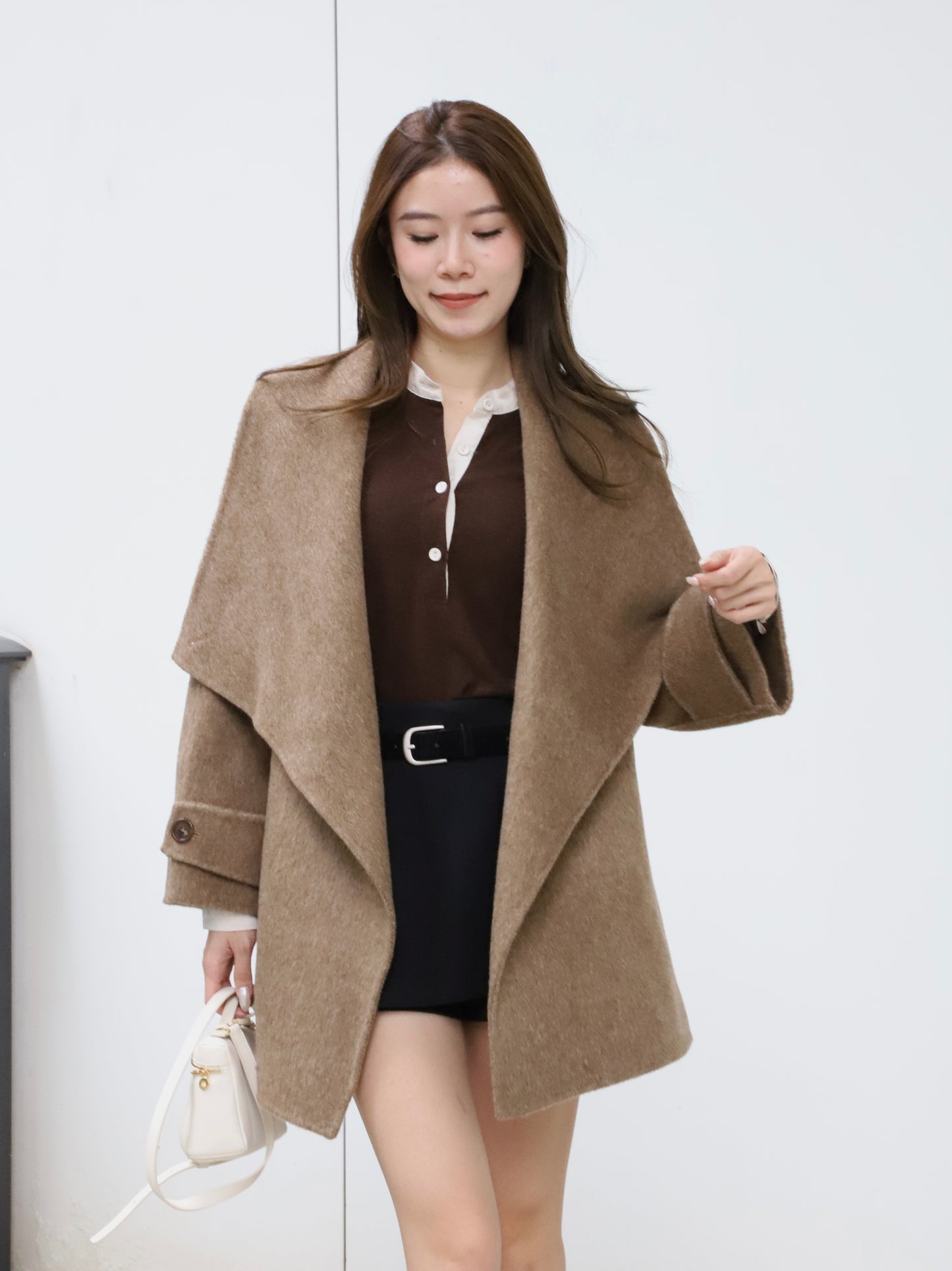 Doubled Wool Mid Length Jacket