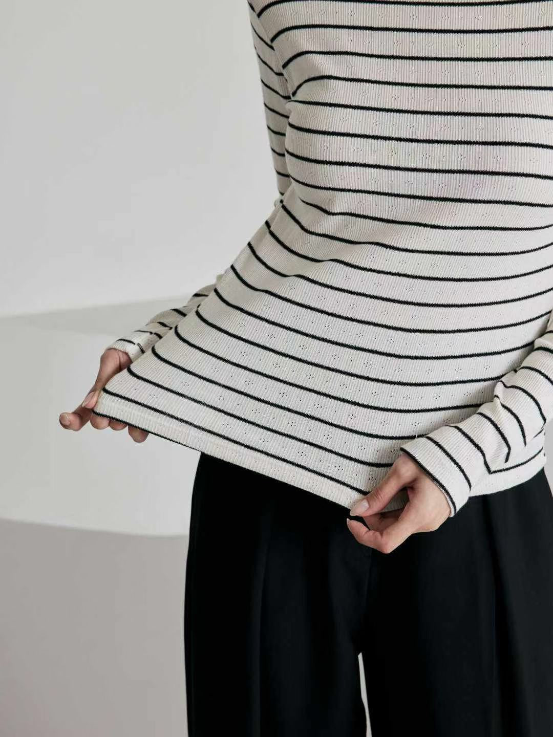 Striped Cotton Base Top