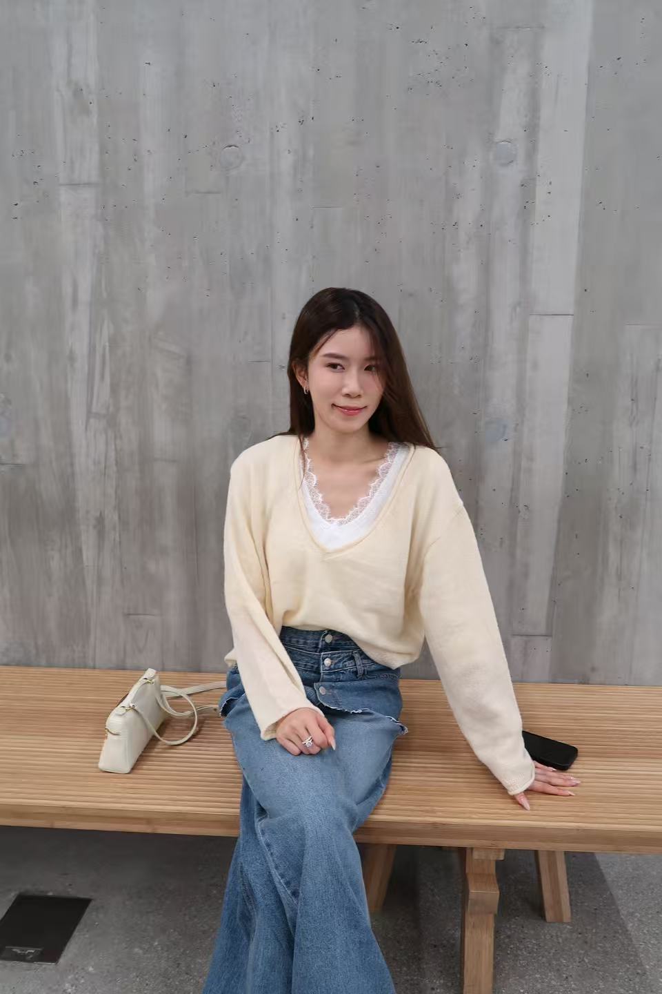 Lace V Neck Top