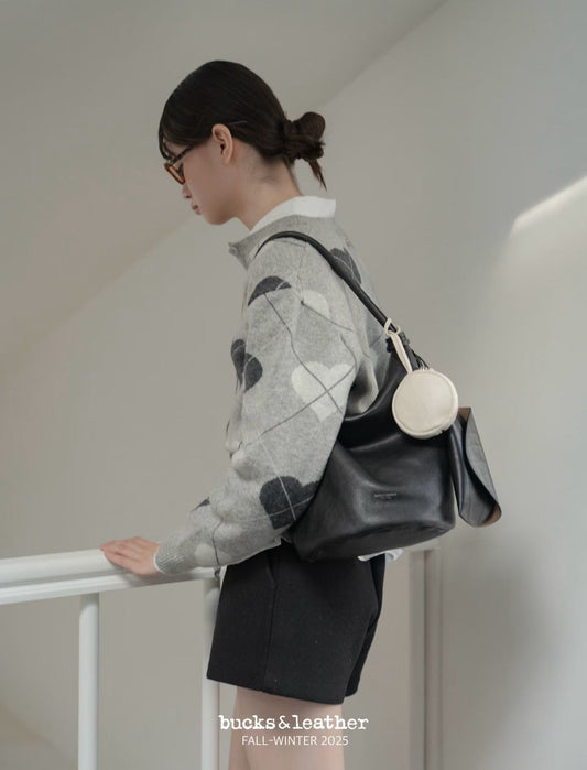 Circle Bucket Bag (with coin bag)