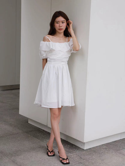 Ruffles Open Sleeves Mini Dress