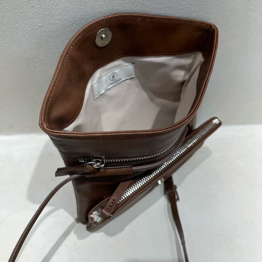 3 Layered Real Leather Bag