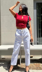 No. 439 White Denim Jeans