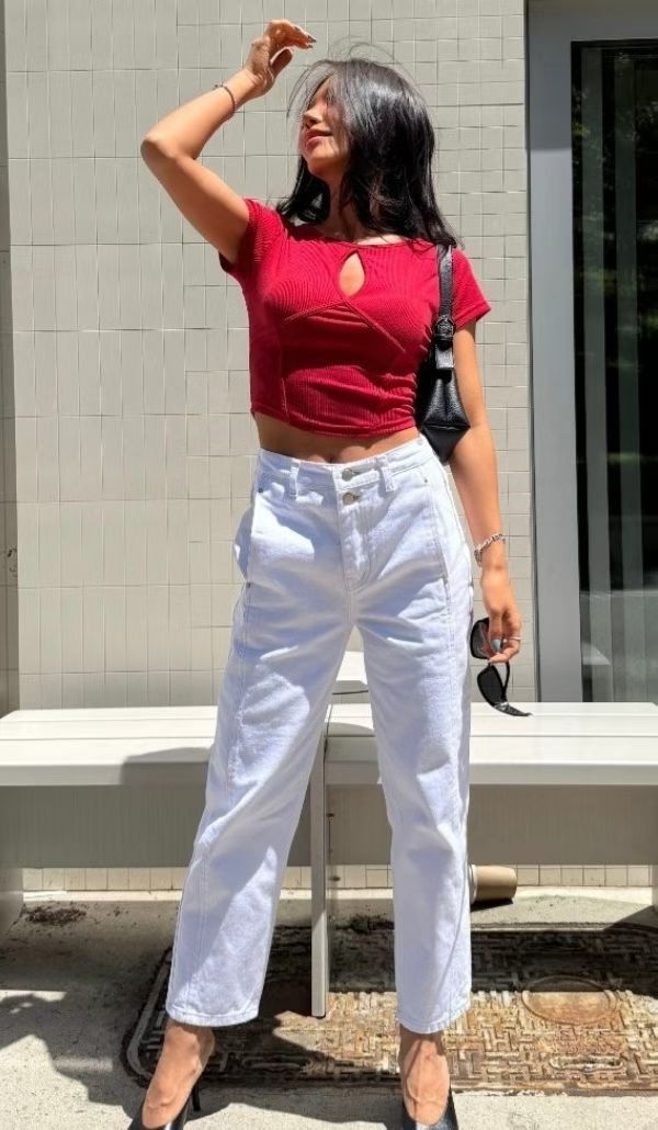 No. 439 White Denim Jeans