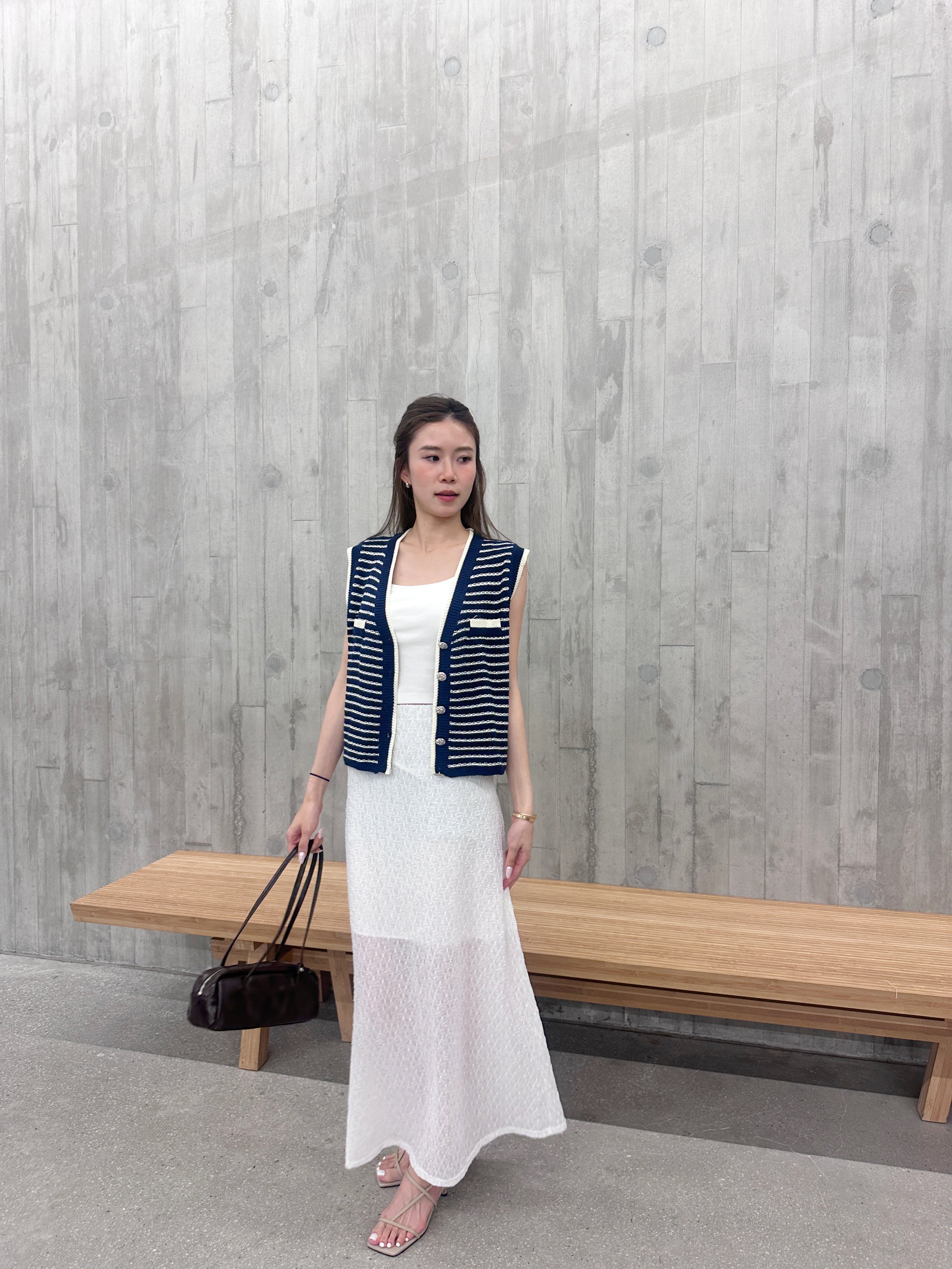 Striped Knitted Vest