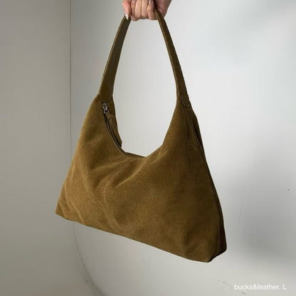 Real Leather Triangle Zipped Bag
