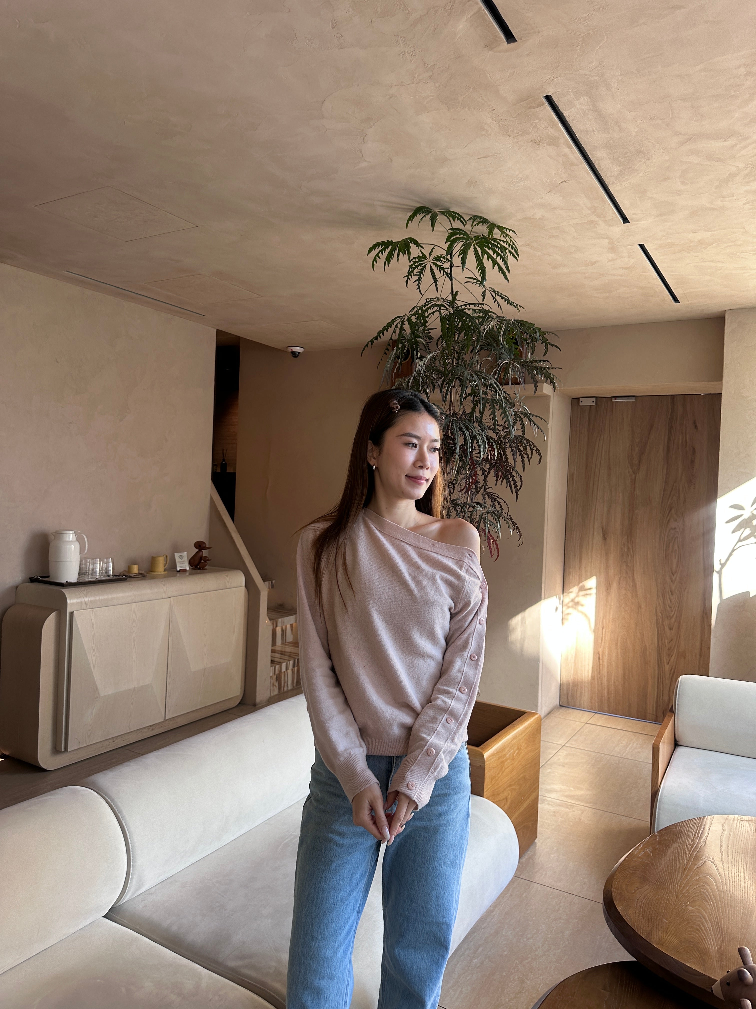 Cashmere Button Up Sweater