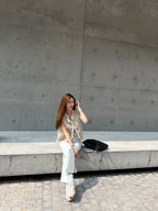 Lace Outlined Chiffon Vest