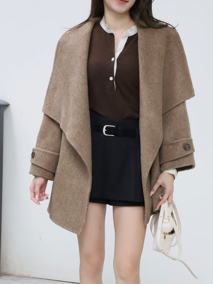 Doubled Wool Mid Length Jacket