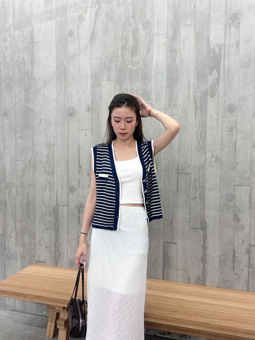 Striped Knitted Vest