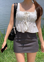 Lace Tied Basic Tank Top