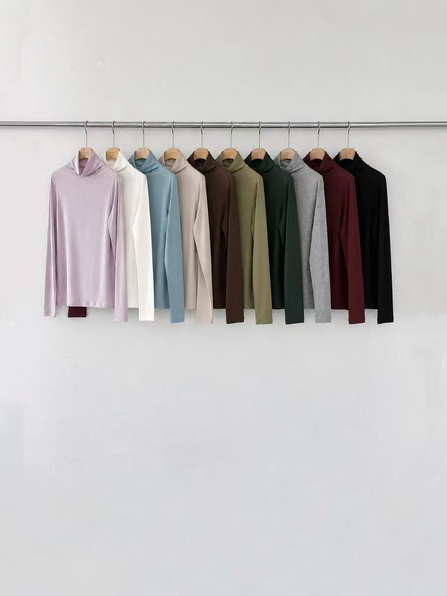 Ribbed Turtleneck Top