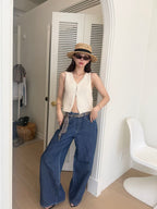 Cool Wide Leg Denim Jeans