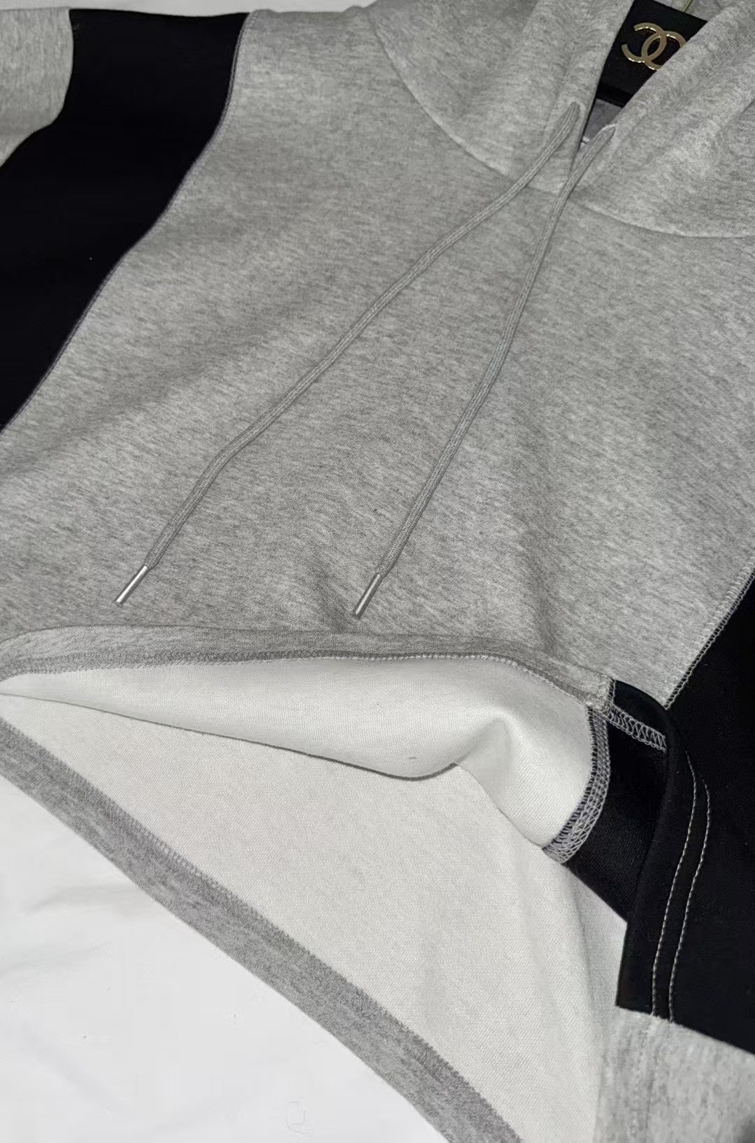 Mix Colour Cropped Hoodie