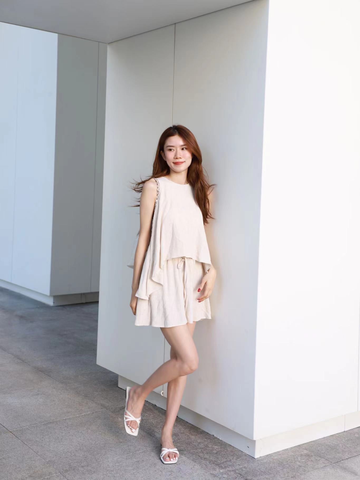 Linen Lady Tank & Shorts Set
