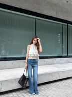 Dotted Crewneck Tank Top