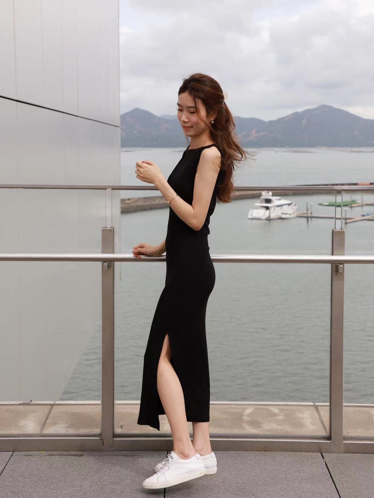 Twisted on Shoulder Maxi Dress