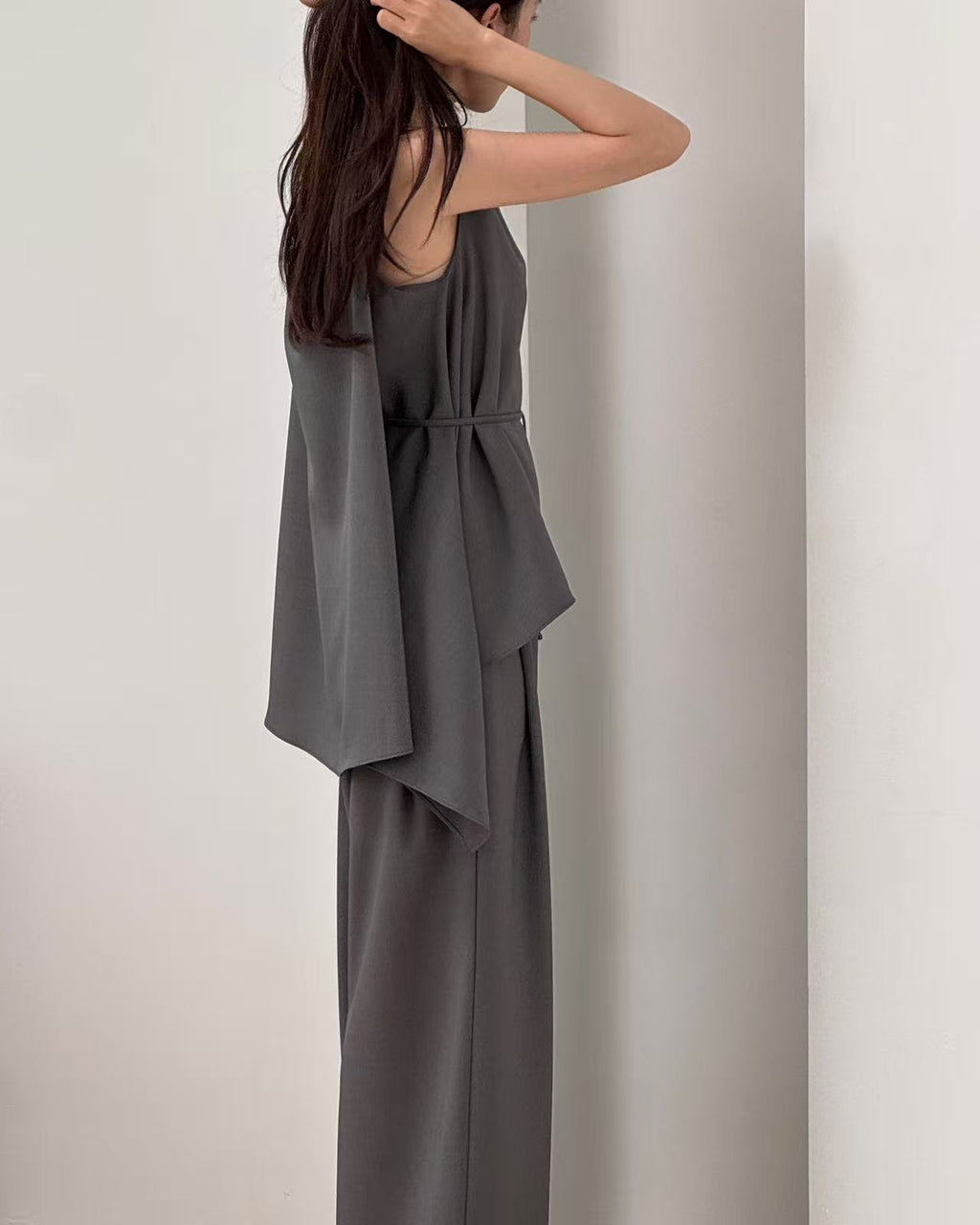 Flyer Chiffon Tank Top with belt