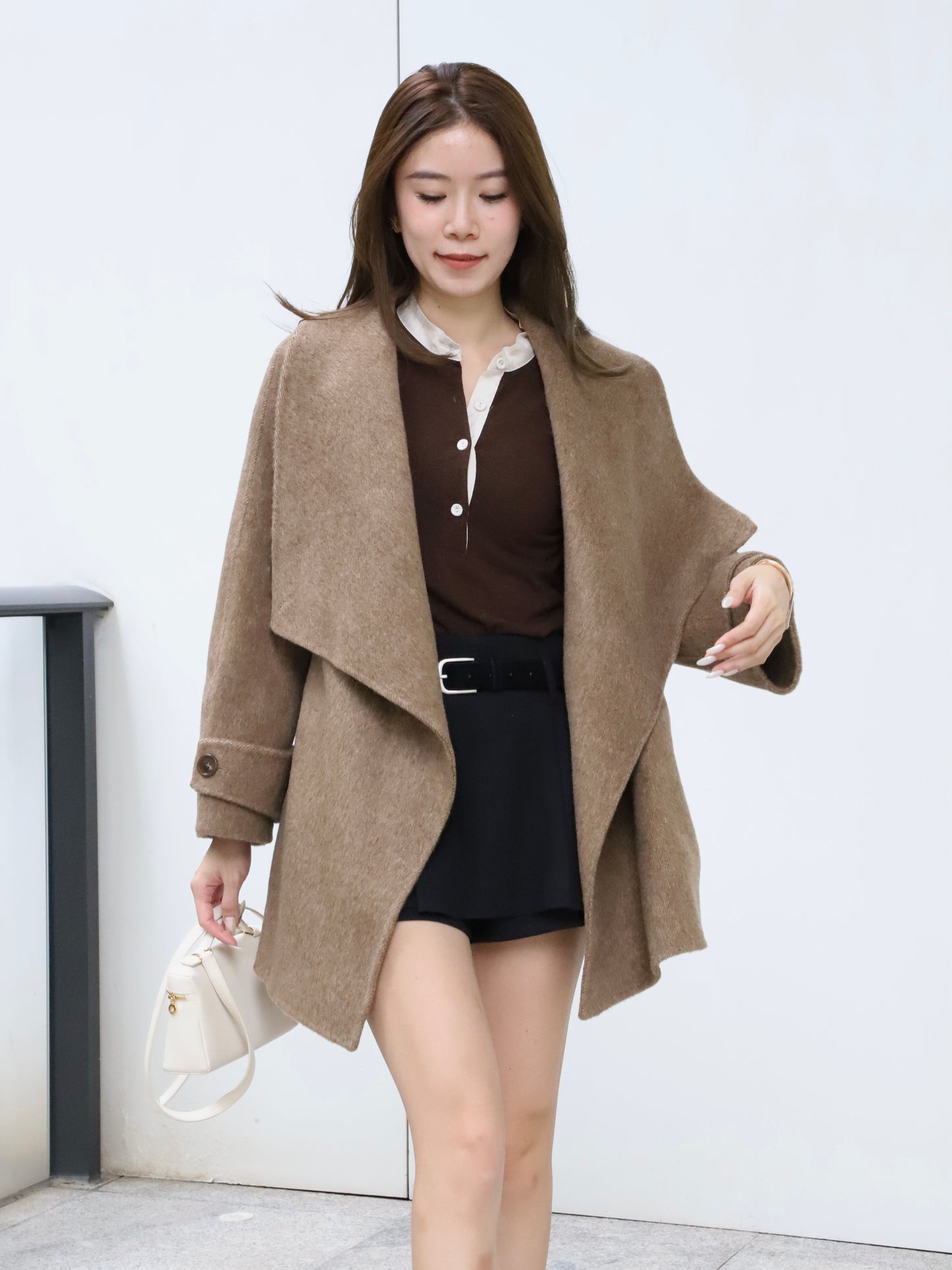Doubled Wool Mid Length Jacket