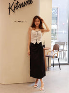 Twisted & Slit Maxi Skirt