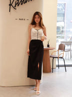 Twisted & Slit Maxi Skirt