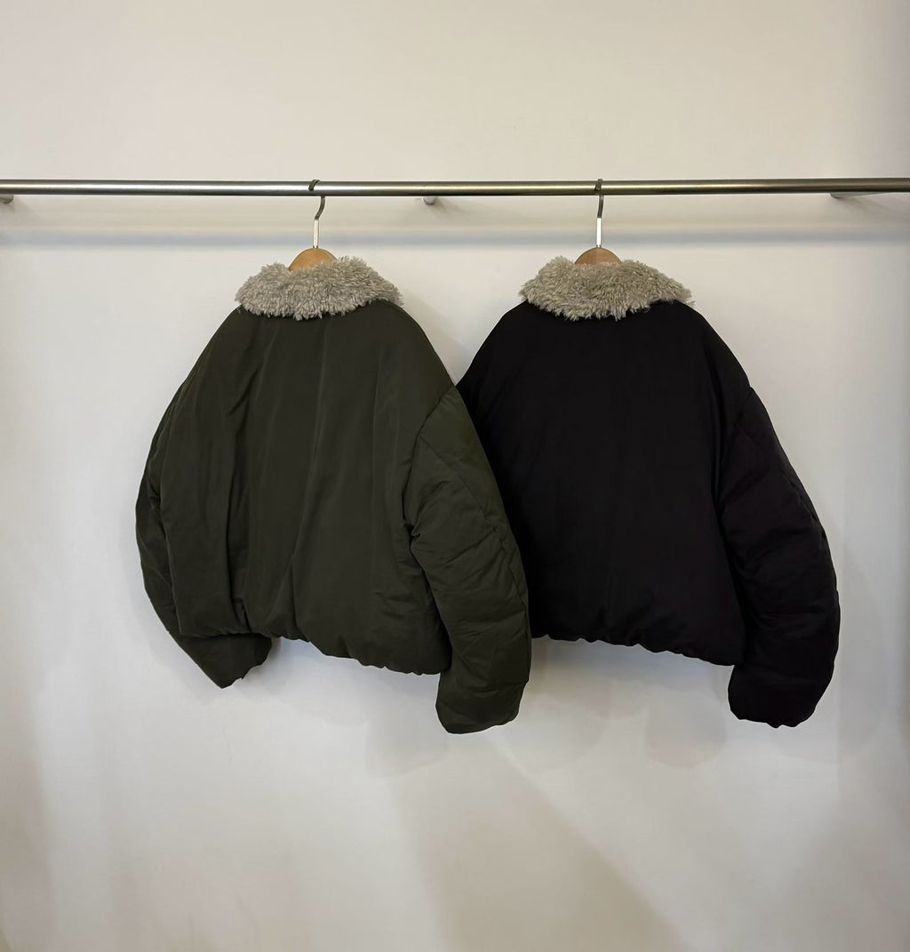 Collar Neck Plain Down Jacket