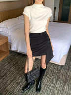 Shoulder‑tuck Slim Top