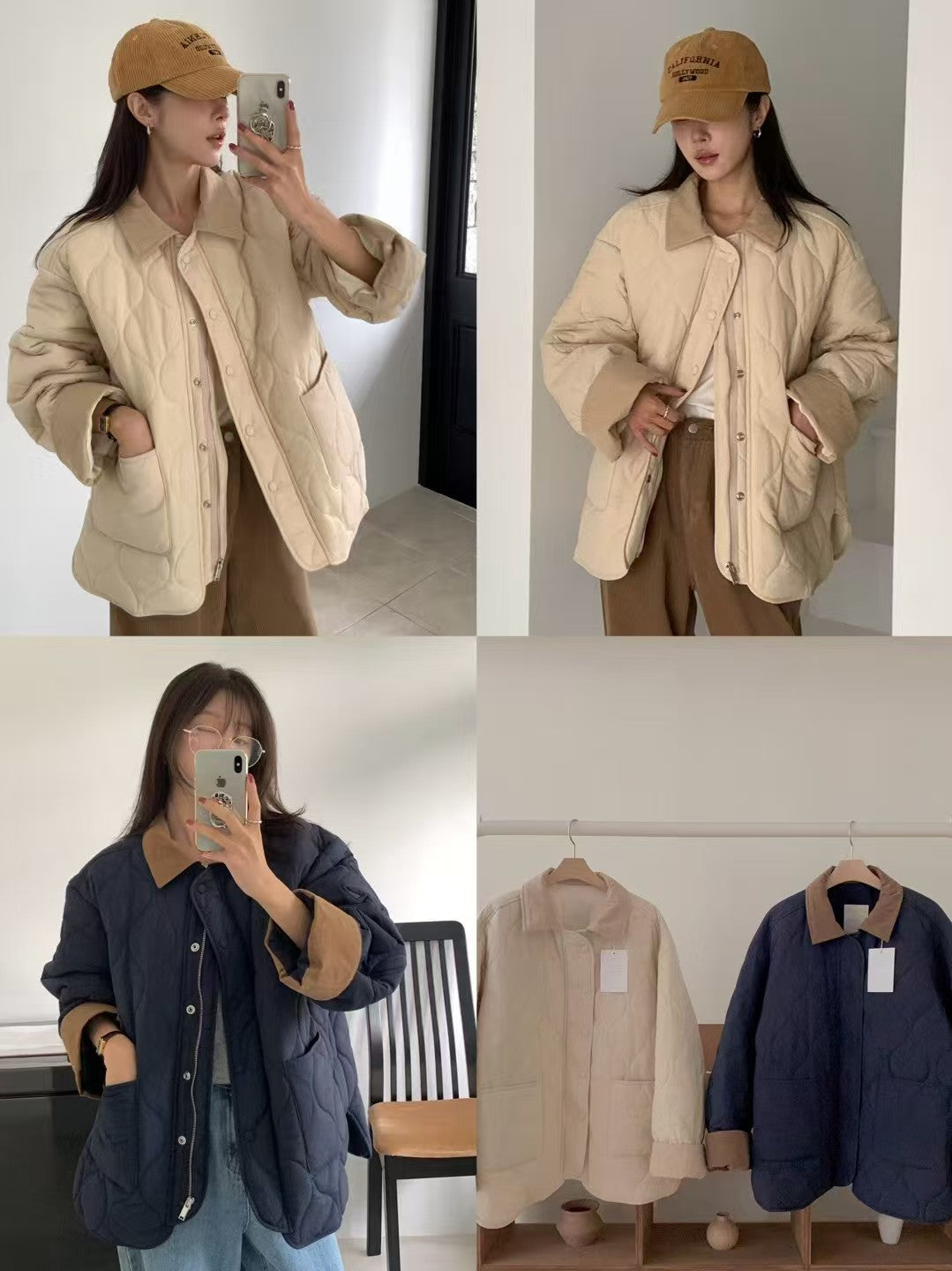 Contrast Collar Jacket