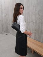 Leather Mid Length Skirt