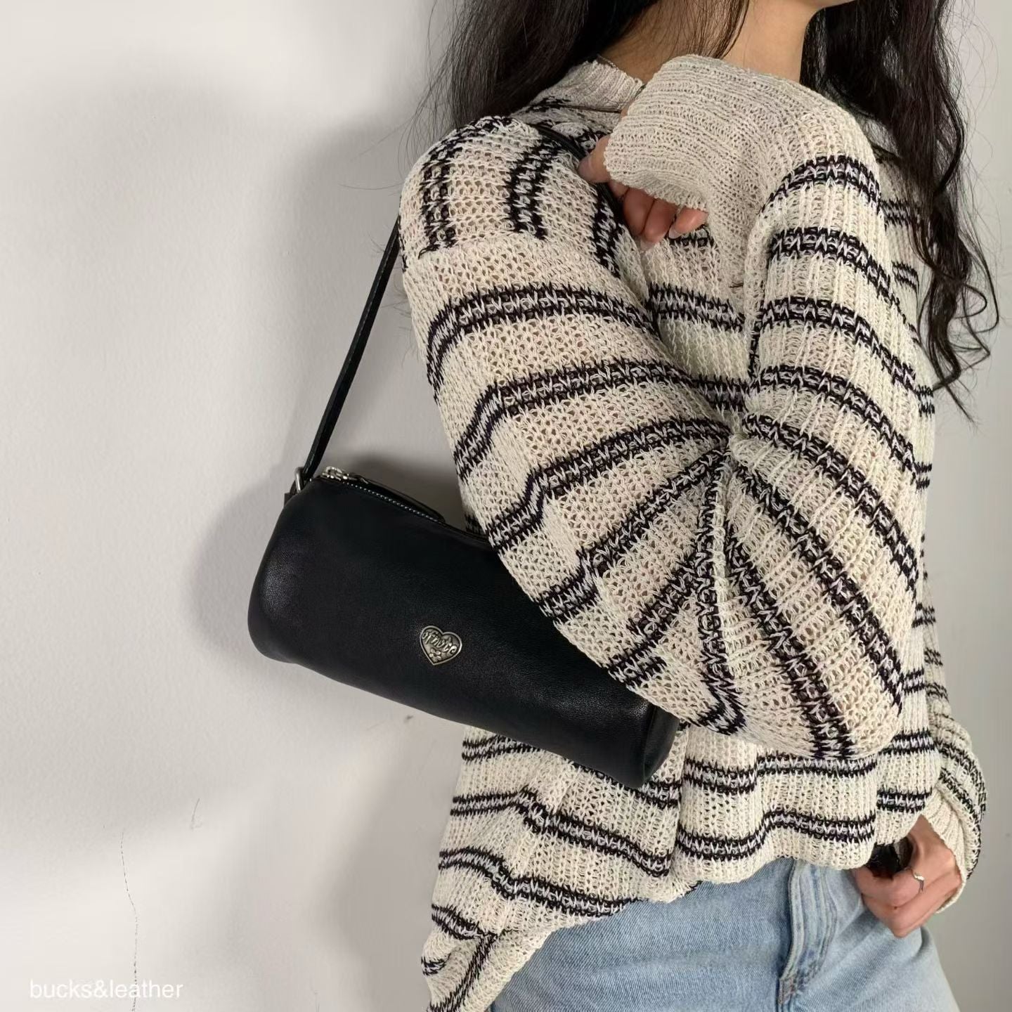 Real Leather Logo Bag