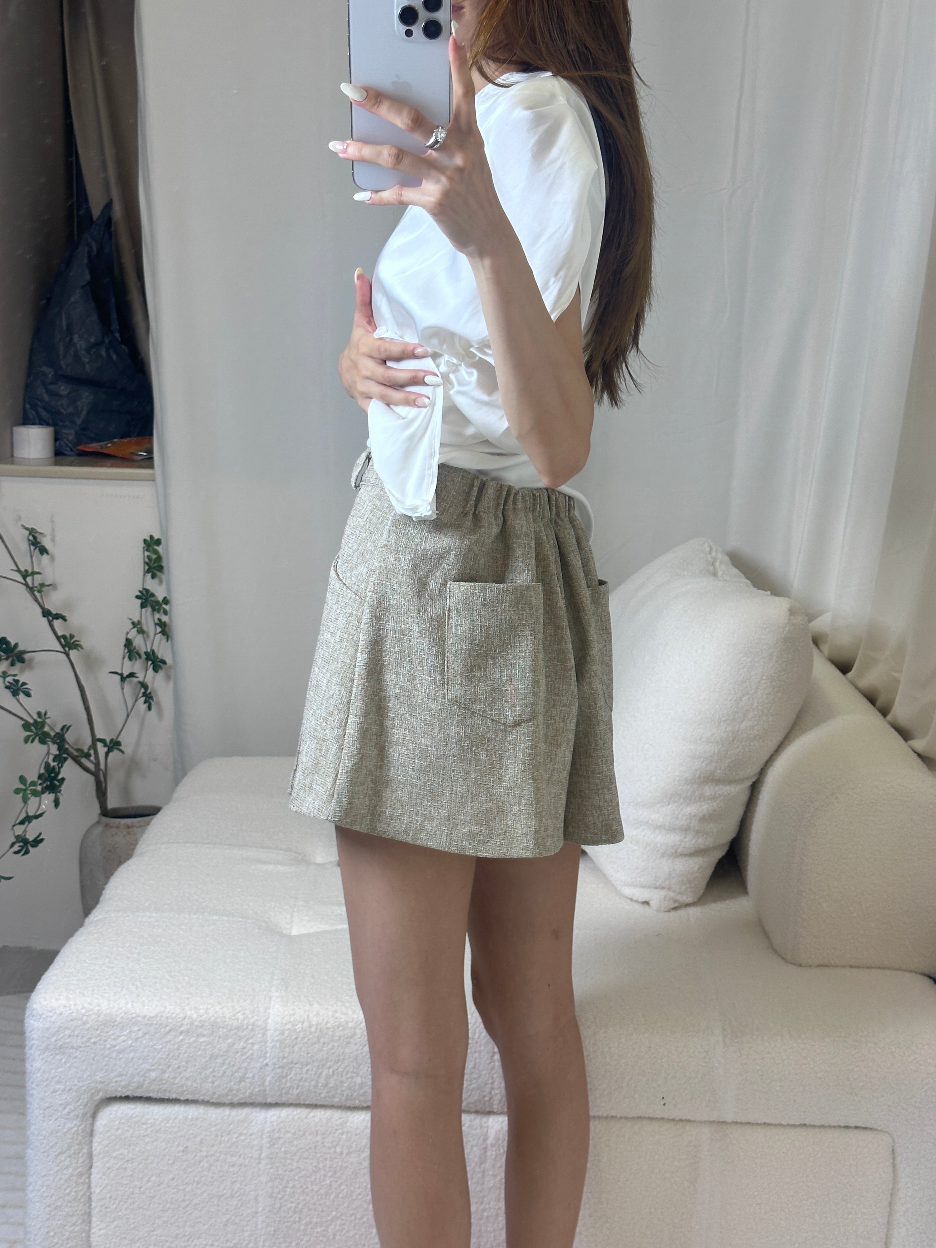Tweed High Waisted Shorts