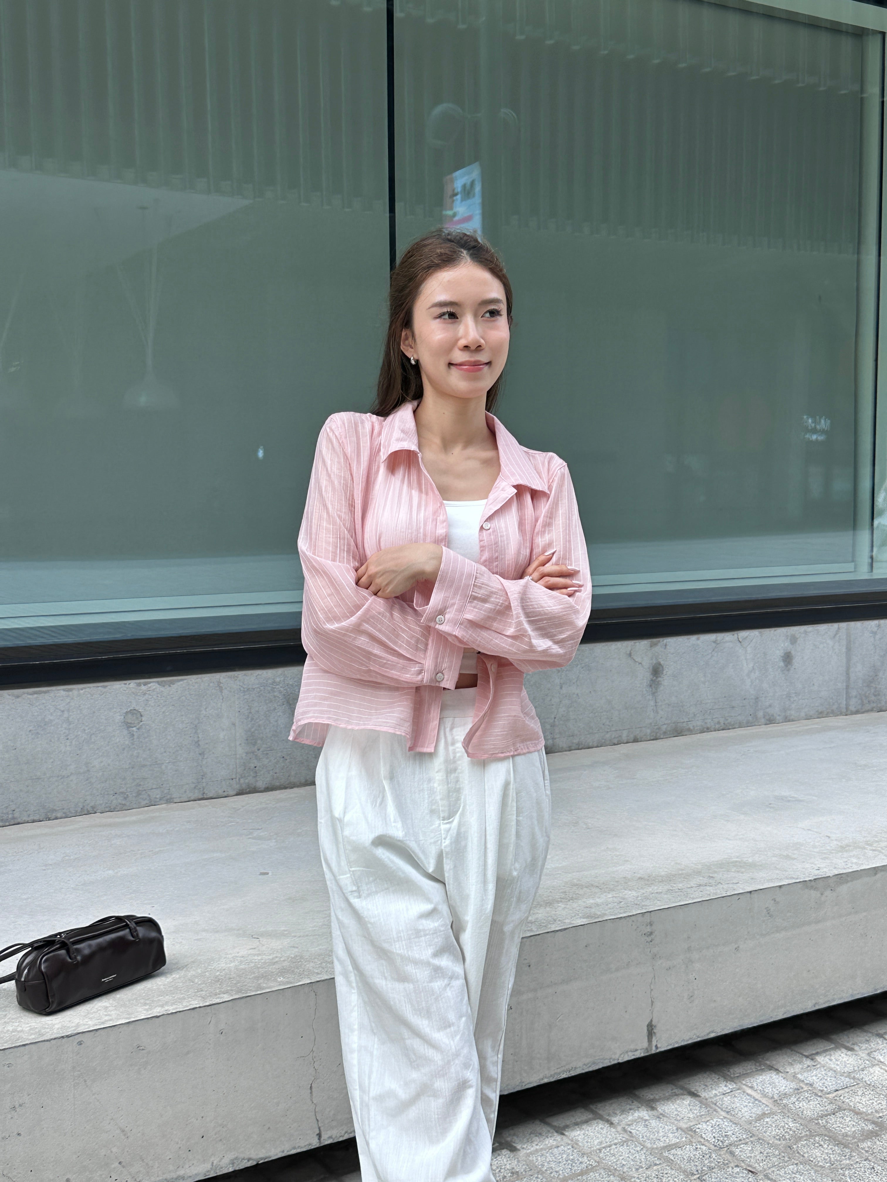 Cropped Striped Shirt