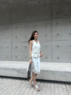Cotton Button Tank Top